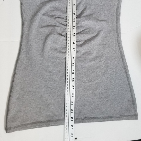 Lululemon Gray Ruched Back Workout Active Yoga Tank Top, see measurements - Picture 5 of 7